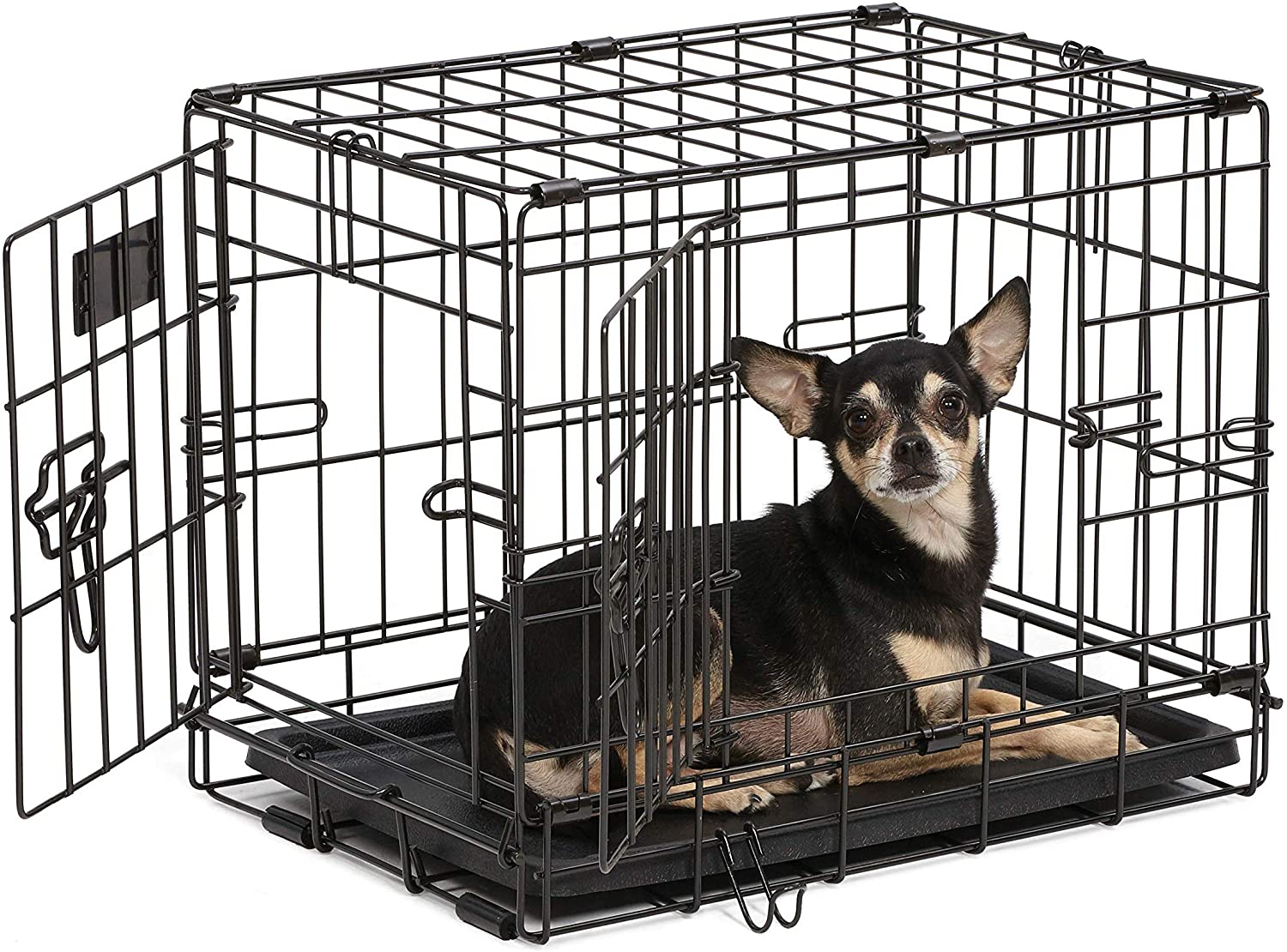 MidWest Homes for Pets Double Door Folding Metal Dog Crate