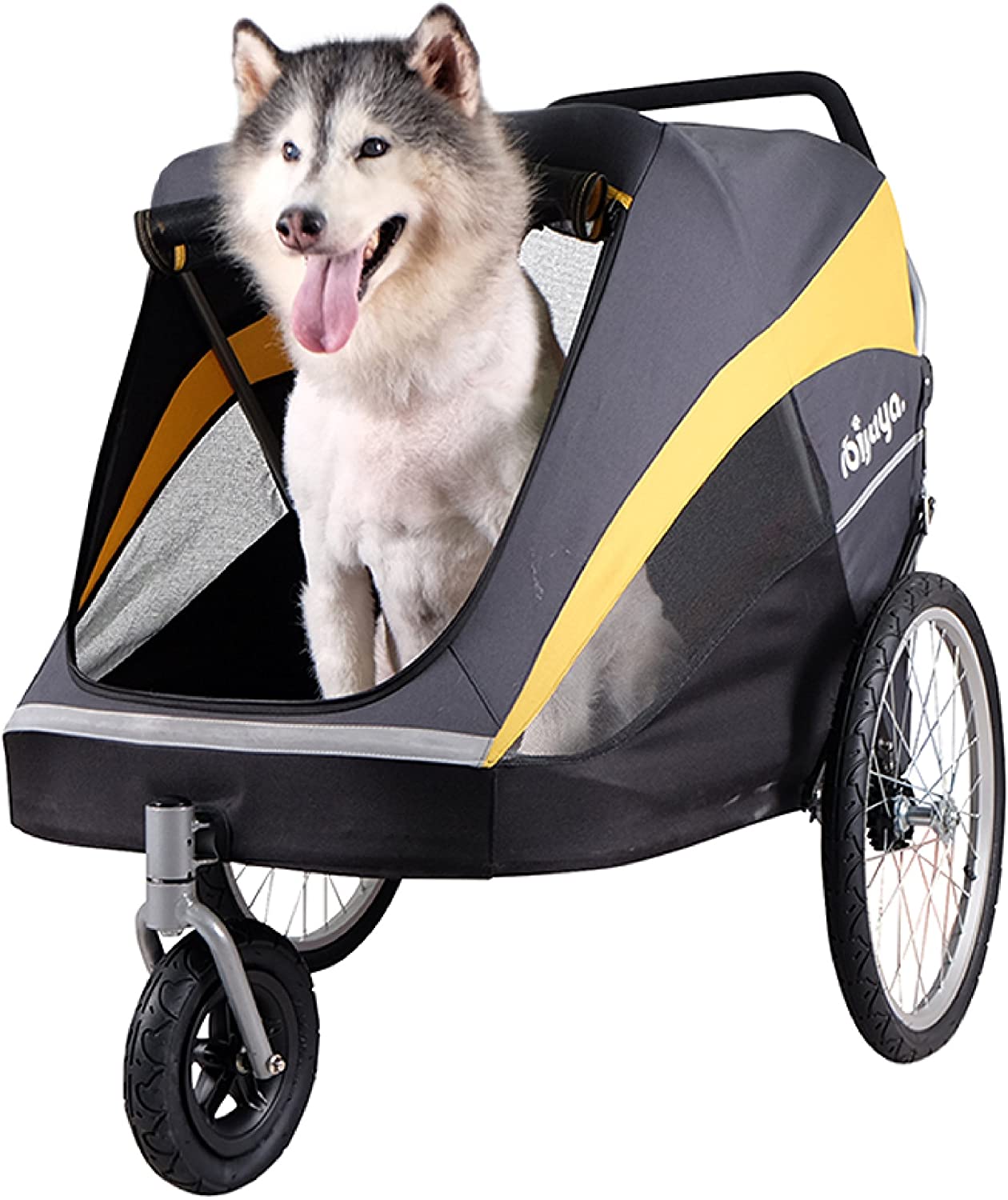 ibiyaya 2-in-1 Pet Strollers/Bicycle Trailer for Single or Multiple Dogs/Cats/Pet Medium to Small