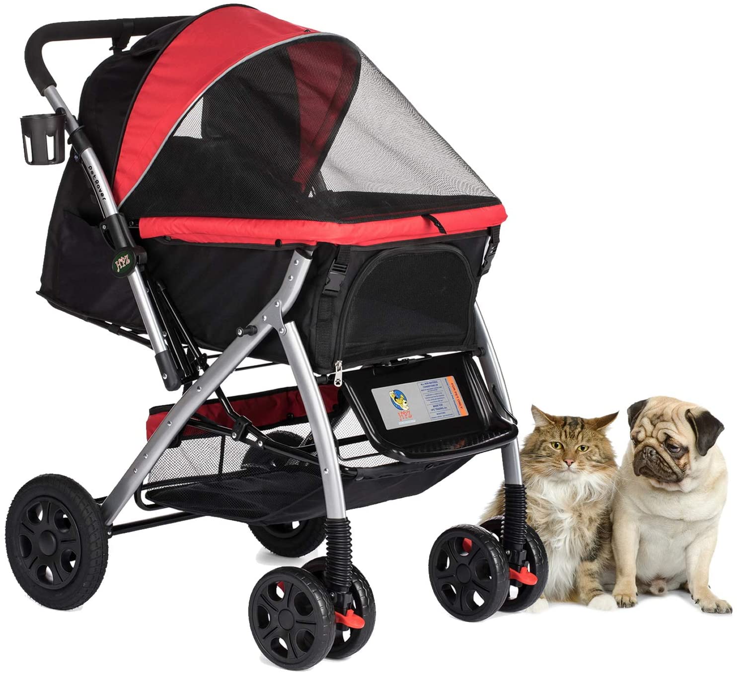 HPZ Pet Rover Premium Heavy Duty Dog/Cat/Pet Stroller Travel Carriage