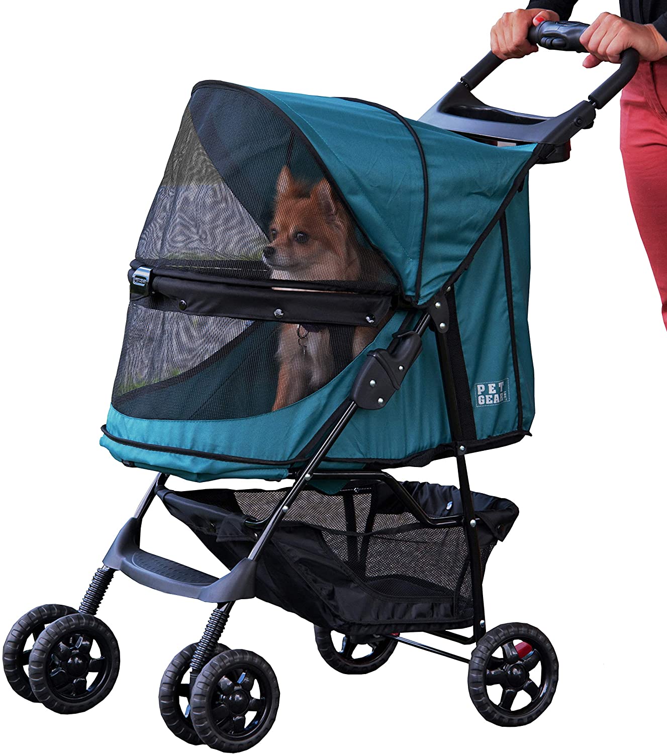 Pet Gear No-Zip Happy Trails Pet Stroller for Cats/Dogs