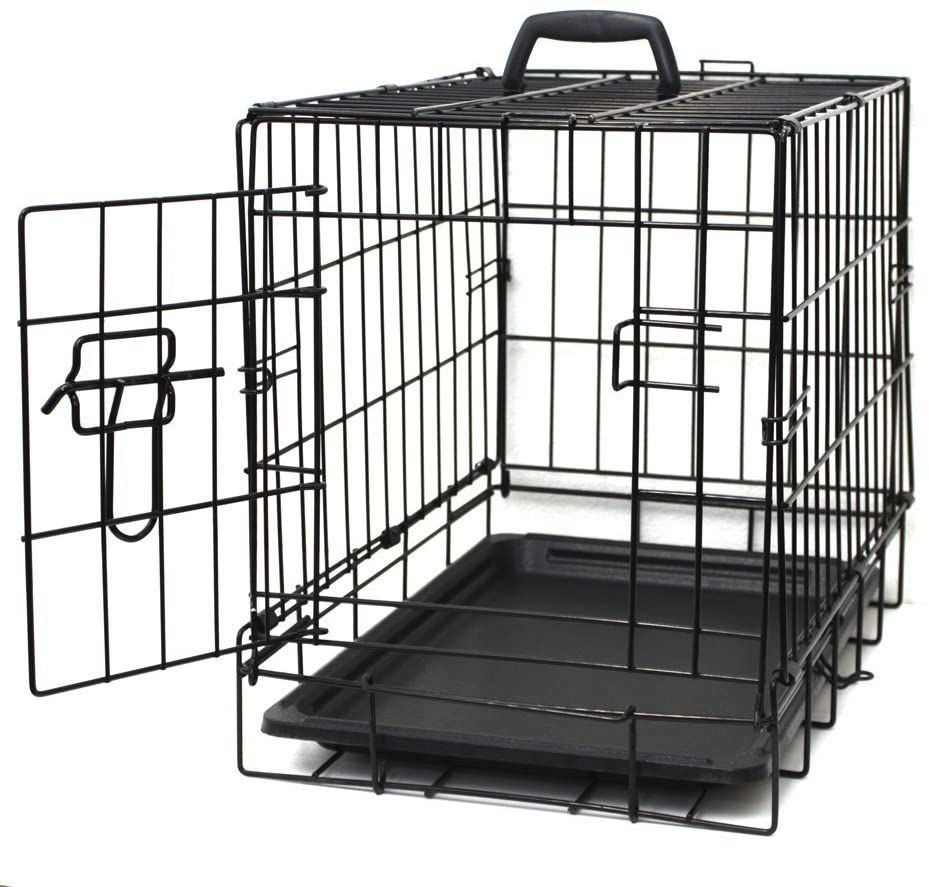 Paws & Pals Double-Door Folding Metal Dog Crate