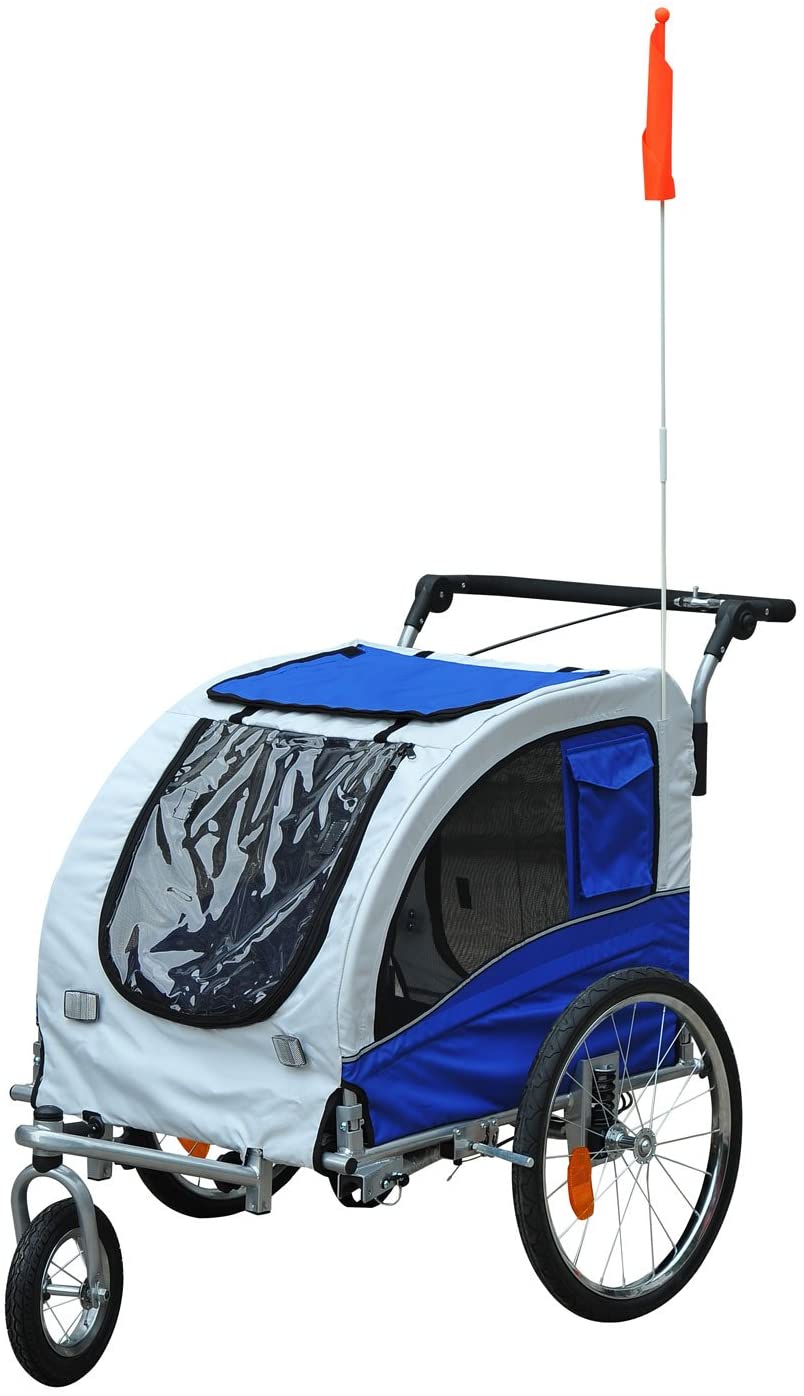 Aosom Elite II 2-in-1 Pet Dog Bike Trailer and Stroller