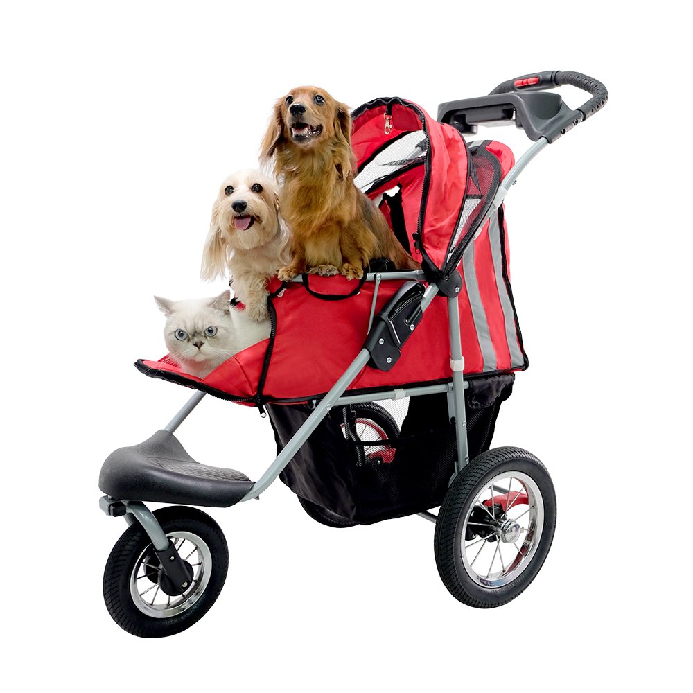 ibiyaya 3 Wheel Dog Stroller for Small and Medium Dogs