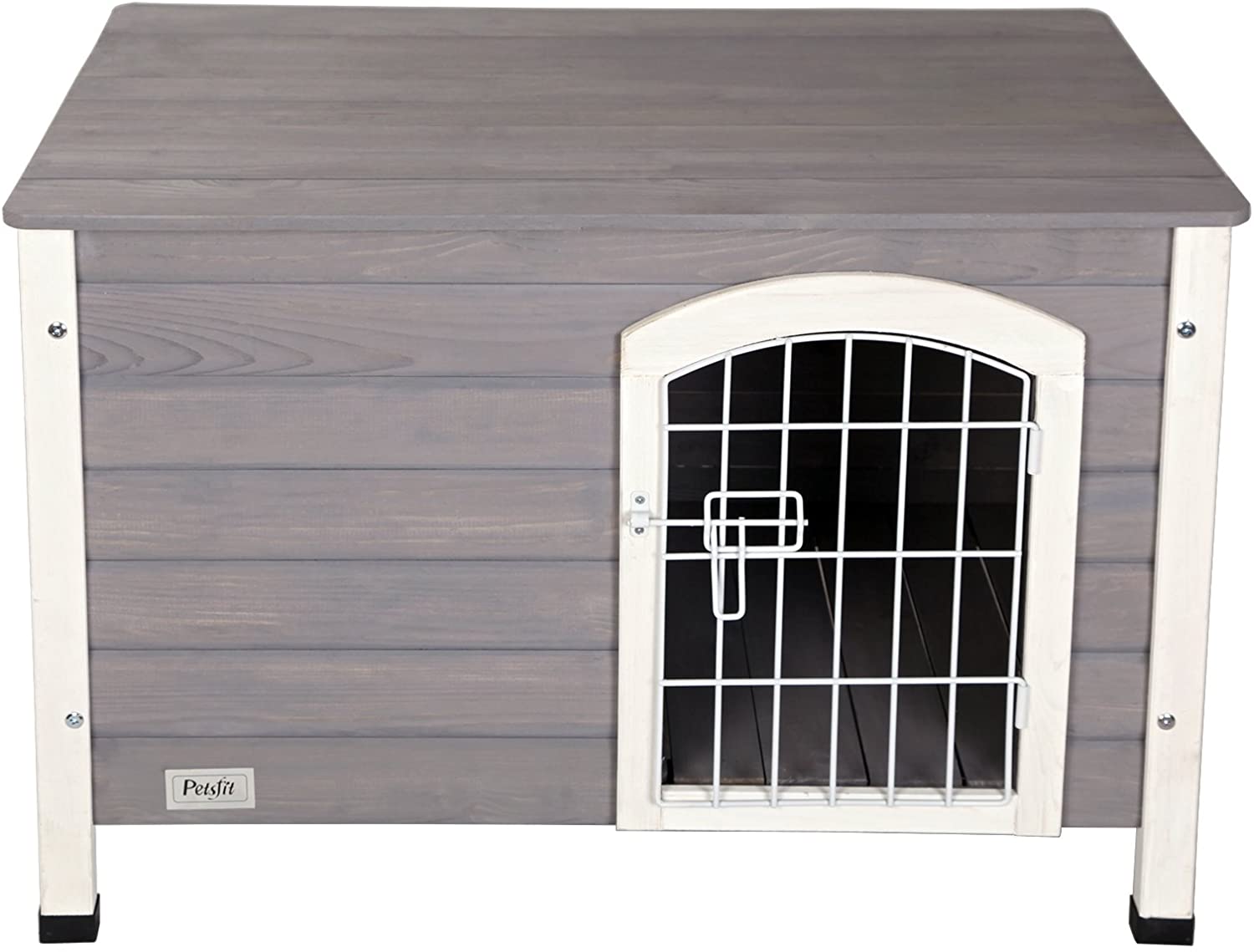 Petsfit Indoor Wooden Dog House with Wire Door