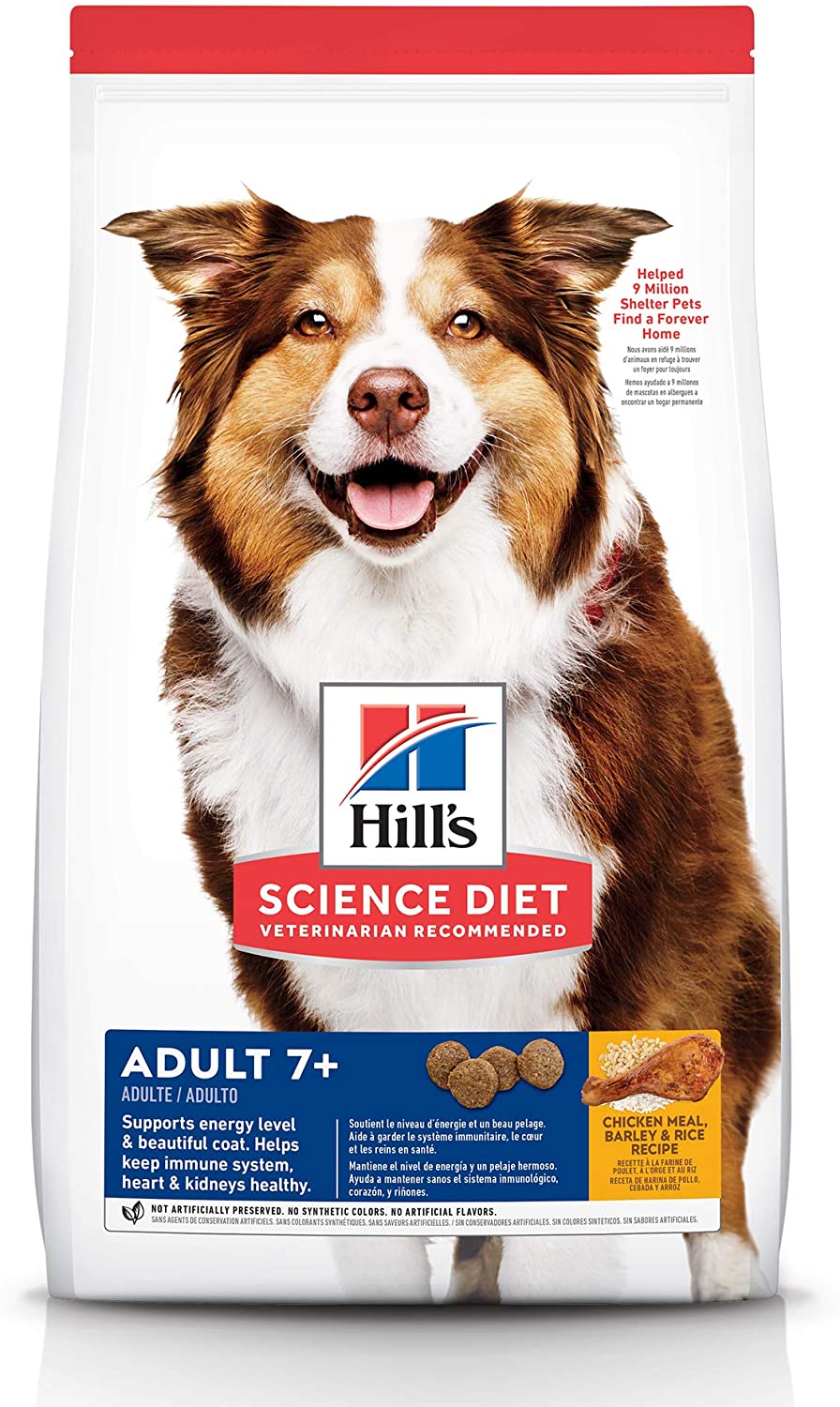 Hill's Science Diet Dry Dog Food, Adult 7+ for Senior Dogs, Chicken Meal, Barley & Brown Rice Recipe