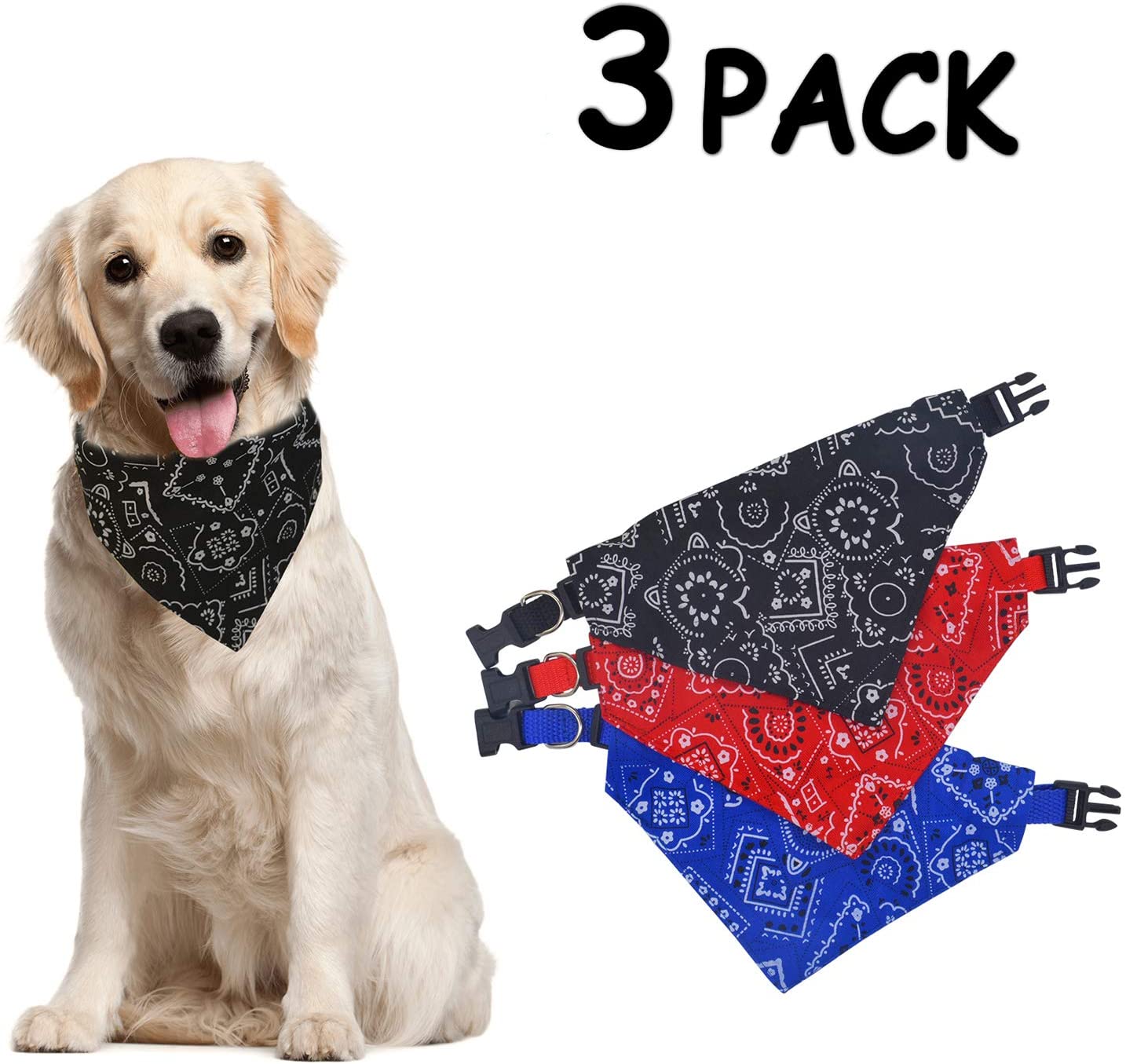 Hxn Dog Bandana With Adjustable Buckle