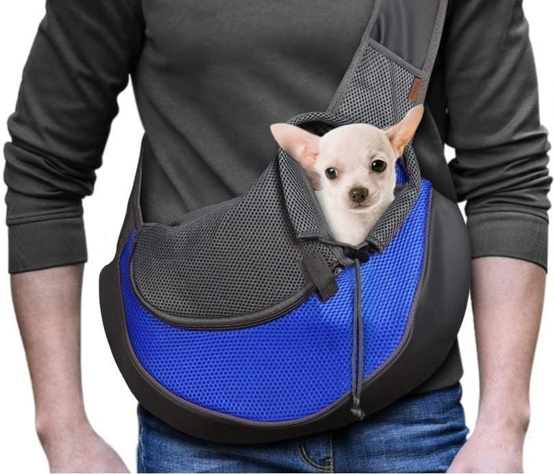YUDODO Pet Dog Sling Carrier Breathable Mesh Travel Safe Sling Bag Carrier for Dogs Cats