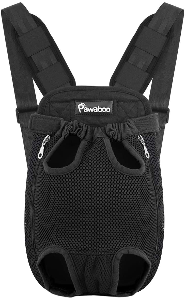 Pawaboo Pet Carrier Backpack, Adjustable Pet Front Cat Dog Carrier Backpack Travel Bag