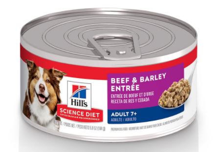 Hill's Science Diet Adult 7+ Beef & Barley Entree Canned Dog Food